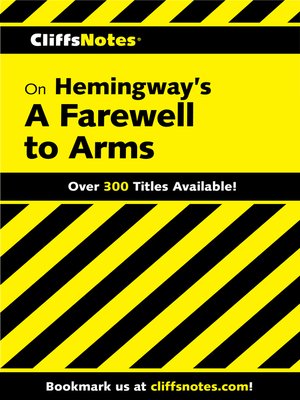 cover image of CliffsNotes on Hemingway's Farewell to Arms